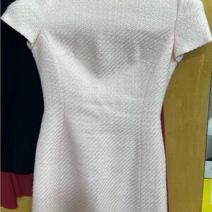 Dior Textured Short-Sleeve Midi Dress in Light Pink